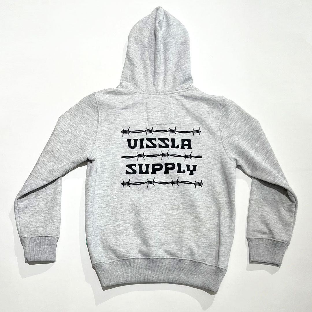 HOODIE TRESPASSERS VISSLA WHITE MARBLE HEATHER FW