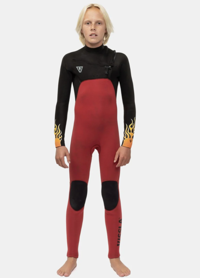 HIGH SEAS BOYS FIRE 3-2 FULL CHEST ZIP RED