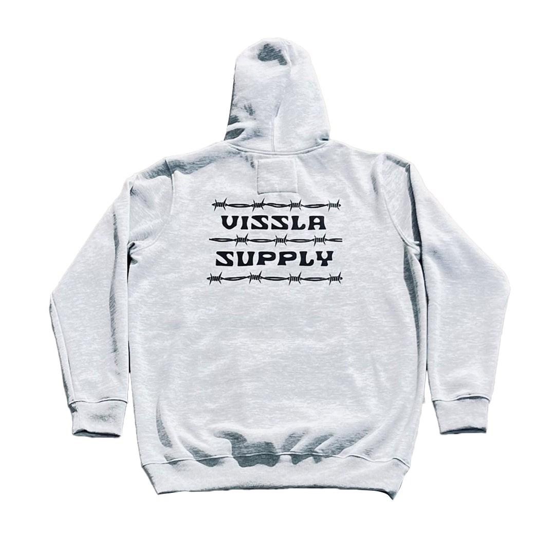 HOODIE TRESPASSERS VISSLA WHITE MARBLE HEATHER FW