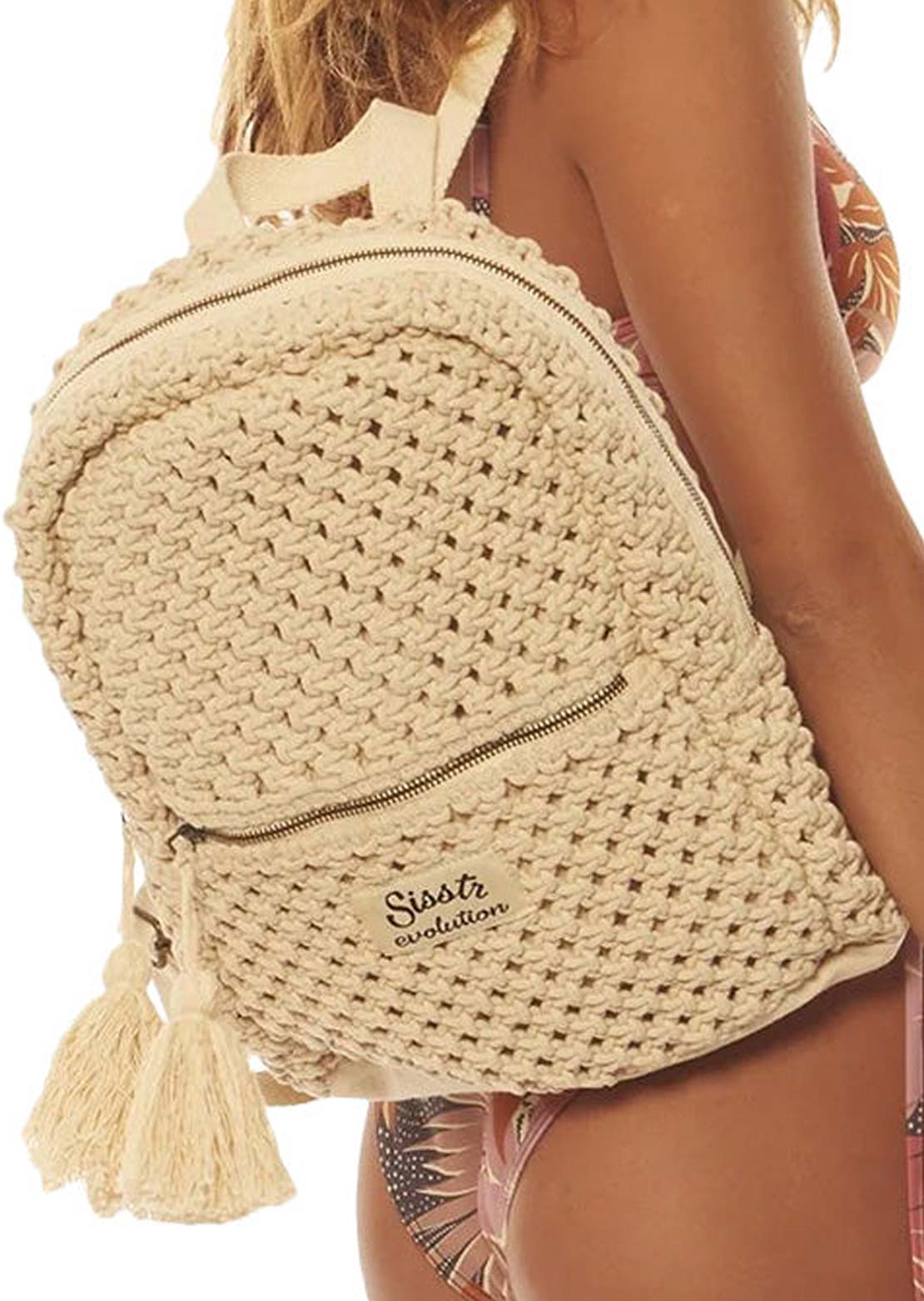 KASSIDY CROCHET BACKPACK - NATURAL FW